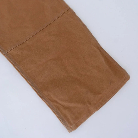 Vintage Tough Duck Tan 100% Cotton Double  Knee Zip Up Overalls Size XL-XXL - Picture 5 of 16